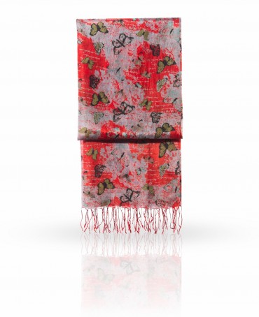 Палантин Женский S-VINATGE.BUTTERFLY/RED